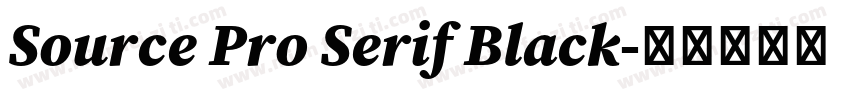 Source Pro Serif Black字体转换
